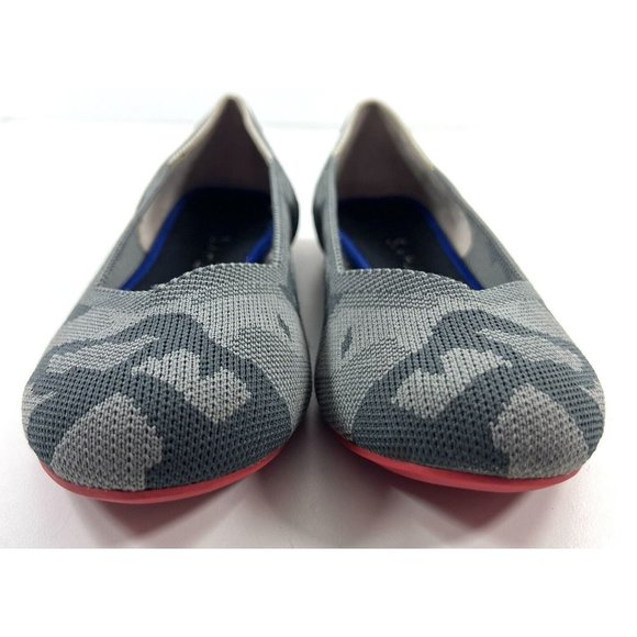 Rothys Ballet Style Flats Womens Size 8.5 Round Toe Shoes Gray Camouflage - Picture 4 of 15